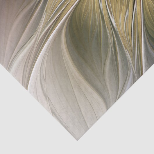 Bloemenfantasie met goudmodern Abstract fractal Tissuepapier (Detail)