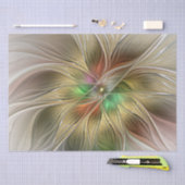 Bloemenfantasie met goudmodern Abstract fractal Tissuepapier (Craft)
