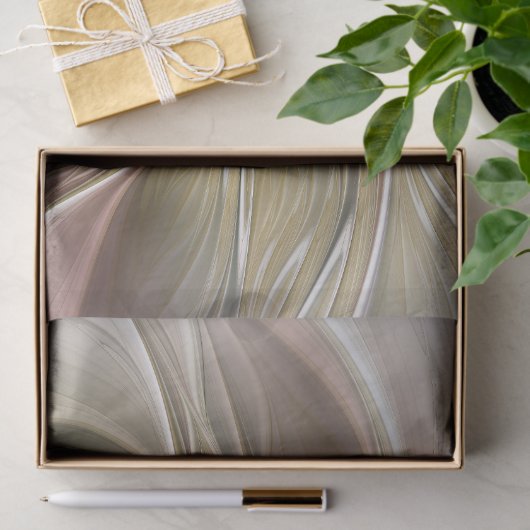 Bloemenfantasie met goudmodern Abstract fractal Tissuepapier (Geschenk)