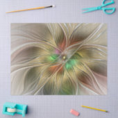 Bloemenfantasie met goudmodern Abstract fractal Tissuepapier (Craft)