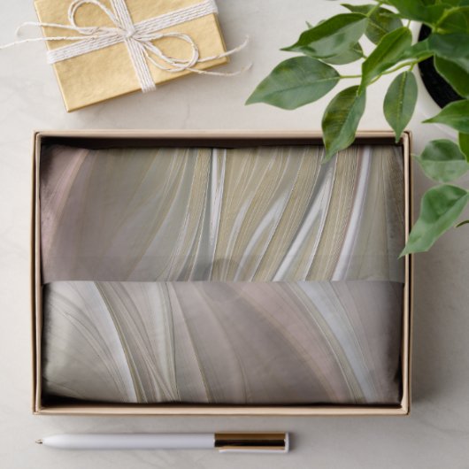 Bloemenfantasie met goudmodern Abstract fractal Tissuepapier (Geschenk)