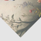 bloemenfazant tissuepapier (Detail)