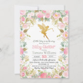 Bloemenfee Baby shower uitnodiging (Voorkant)