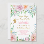 Bloemenfee Feestuitnodiging, Fairy Uitnodiging (Voorkant)
