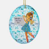  Bloemenfee Goddochter Gift gepersonaliseerd Keramisch Ornament (Rechts)