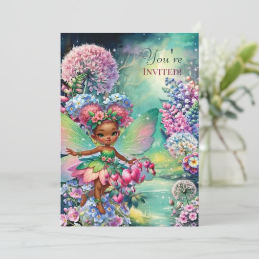 Bloemenfee Land Uitnodiging (Staand voorkant)