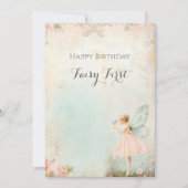 Bloemenfee meisje Verjaardag Feestdagenkaart (Voorkant)