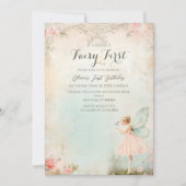 Bloemenfee meisje Verjaardag Kaart (Voorkant)