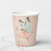 Bloemenfee meisje Verjaardag Papieren Bekers (Voorkant)