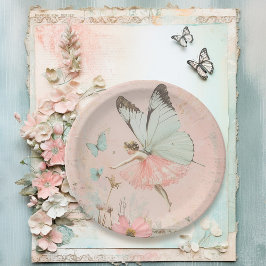 Bloemenfee meisje Verjaardag Papieren Bordje
