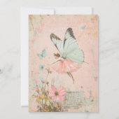 Bloemenfee meisje Verjaardag Uitnodiging (Achterkant)