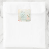 Bloemenfee meisje Verjaardag Vierkante Sticker (Tas)