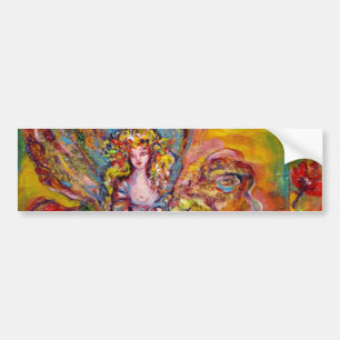 BLOEMENFEE OP DE ROZE IRIS fantasie Bumpersticker