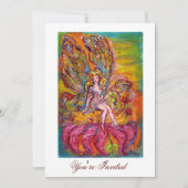 BLOEMENFEE OP DE ROZE IRIS Fantasie Geel Wit Kaart (Voorkant)