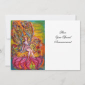 BLOEMENFEE OP DE ROZE IRIS Fantasie Geel Wit Kaart (Achterkant)