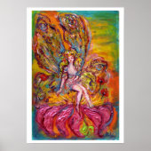BLOEMENFEE OP DE ROZE IRIS Fantasie Poster (Voorkant)