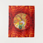 BLOEMENFEE ROOD GEEL FANTASIE WANDKLEED (Voorkant)