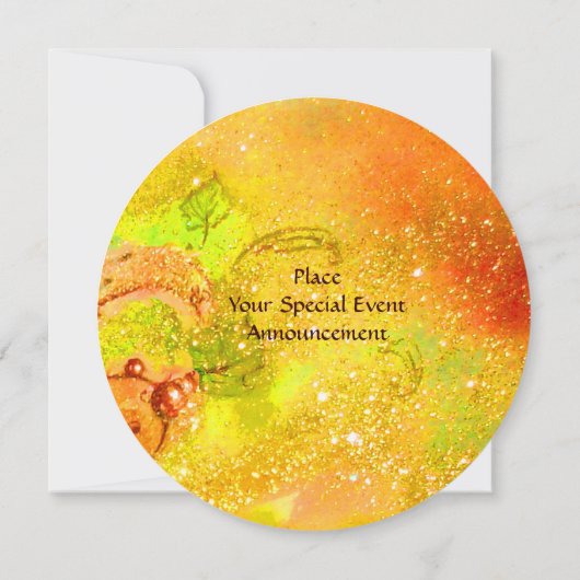 BLOEMENFEE ROOD GEEL GOUD GLINSTERING KAART (Achterkant)