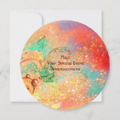 BLOEMENFEE roze rood geel groen goud glinstering Kaart (Achterkant)