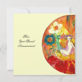 BLOEMENFEE silver metallic ,rood  geel Kaart (Achterkant)