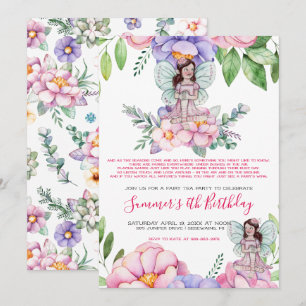 Bloemenfee Thee Feestje Kaart