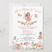 Bloemenfee Vlinder 1e Verjaardag Kaart (Voorkant)