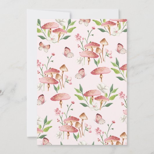 Bloemenfee Vlinder 1e Verjaardag Kaart (Achterkant)