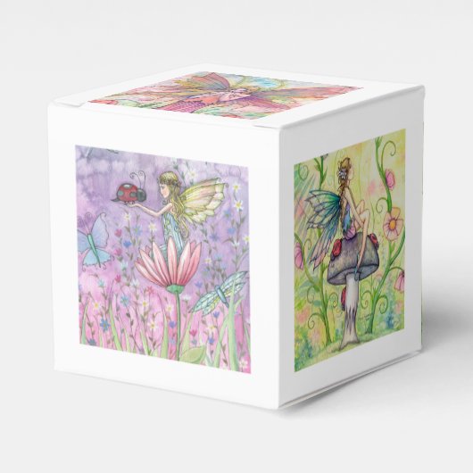 Bloemenfeeën Fantasie Kunst Favor Doos Bedankdoosjes (Voorkant Zijde)