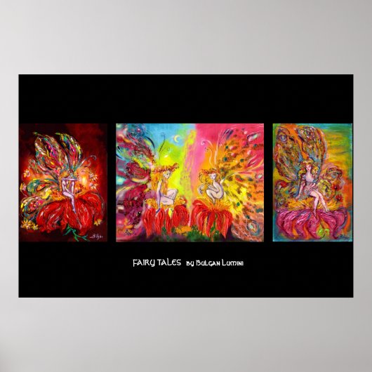 BLOEMENFEEËN IN DE NACHT POSTER (Voorkant)