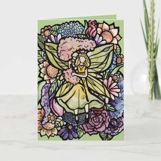 Bloemenfeeëntuin Hyacint Feeën Tuinier Kaart (Voorkant)