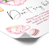 Bloemenfeest baby shower Zeg geen baby Poster (Hoek)