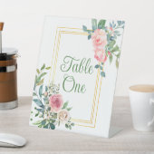 Bloemenfeest- of huwelijkstafelnummers reclamebord met voetstuk (Insitu)