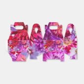 Bloemenfeestdoos, roze bloemen feestdoos bedankdoosjes (Uitgevouwen)