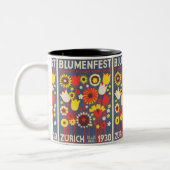 Bloemenfestival – tijdloze bloemenelegantie Tweekleurige Koffiemok (Links)