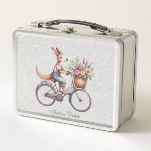 Bloemenfiets Kangoeroe Metalen Lunchbox