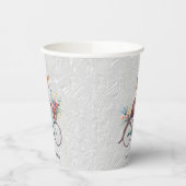 Bloemenfiets kangoeroe papieren bekers (Links)