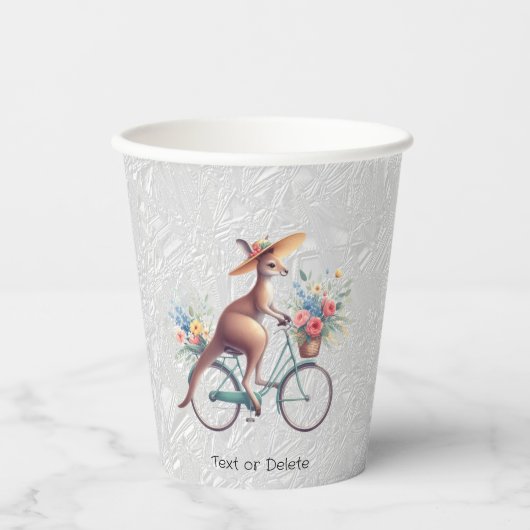Bloemenfiets kangoeroe papieren bekers (Voorkant)