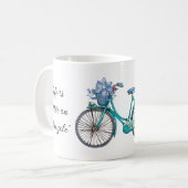 Bloemenfiets Waterverf Design Boho Chic Koffiemok (Voorkant links)