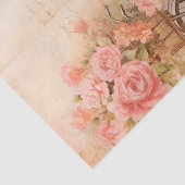  bloemenfietsontwerp, retro tissuepapier (Detail)