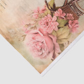 bloemenfietsontwerp, retro tissuepapier (Detail)