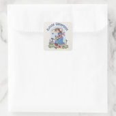 bloemenfluisteraar vierkante sticker (Tas)