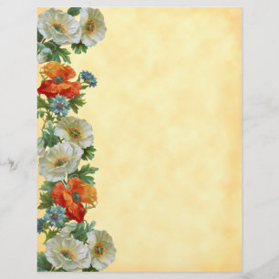Bloemenflyer op maat met klaprozen en korenbloemen flyer