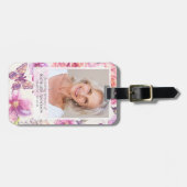 Bloemenfoto Begrafenisgebed Bagagelabel (Voorkant horizontaal)