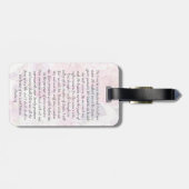 Bloemenfoto Begrafenisgebed Bagagelabel (Achterkant horizontaal)