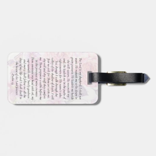 Bloemenfoto Begrafenisgebed Bagagelabel (Achterkant horizontaal)