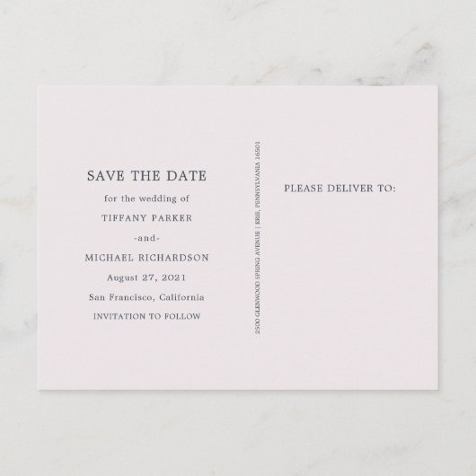 Bloemenfoto Bewaar de datum Aankondigingskaart (Achterkant)