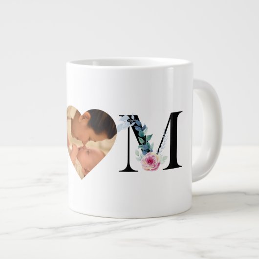 Bloemenfoto Hart Moederdag Grote Koffiekop (Voorkant rechts)