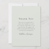 Bloemenfoto Keepsake Funeral Memorial Bedankkaart (Achterkant)