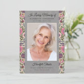 Bloemenfoto Keepsake Funeral Memorial Bedankkaart (Staand voorkant)