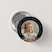 Bloemenfoto Memorial Keepsake begrafenis Ronde Button 3,2 Cm (Voorkant /achterkant)